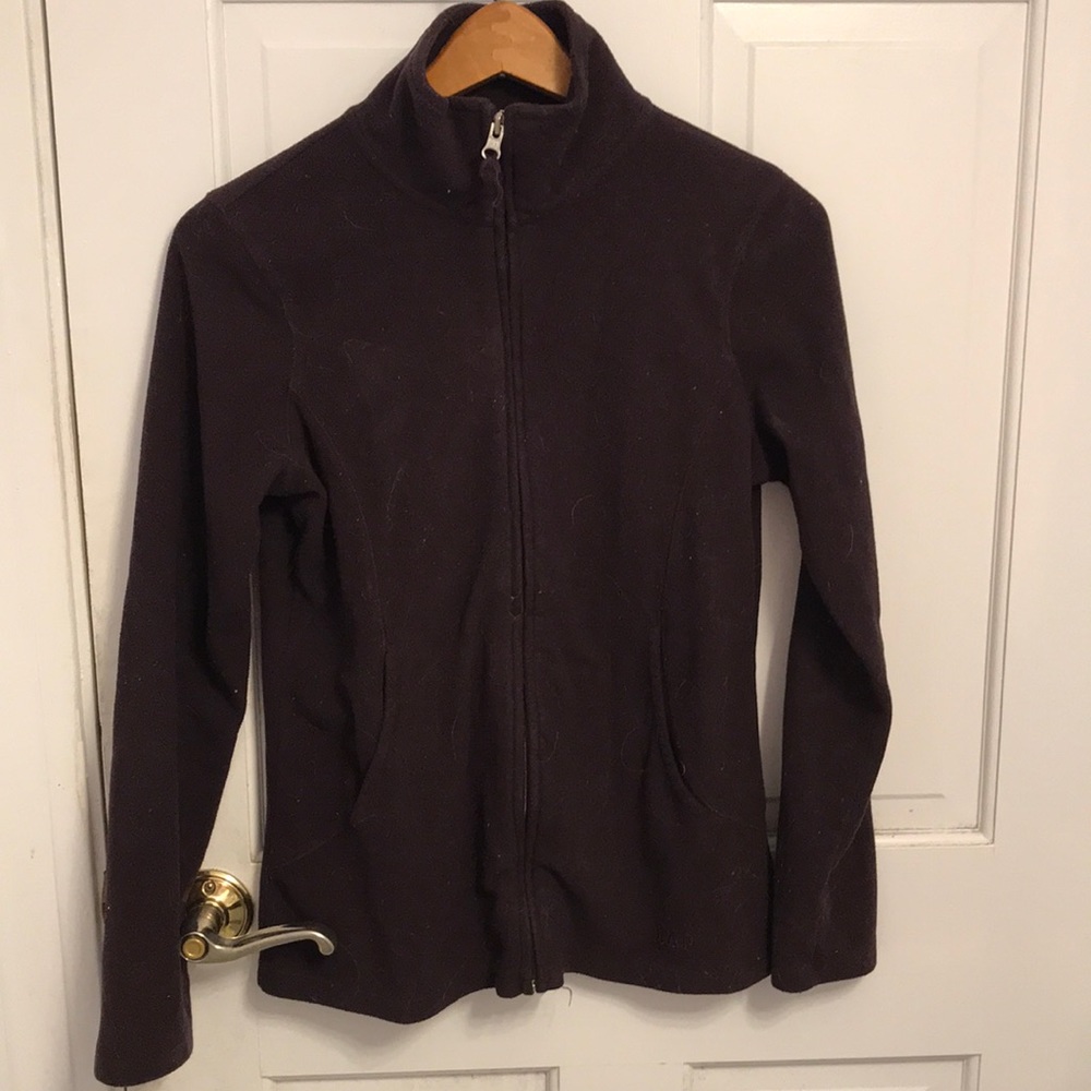 Gap dark brown zip up fleece